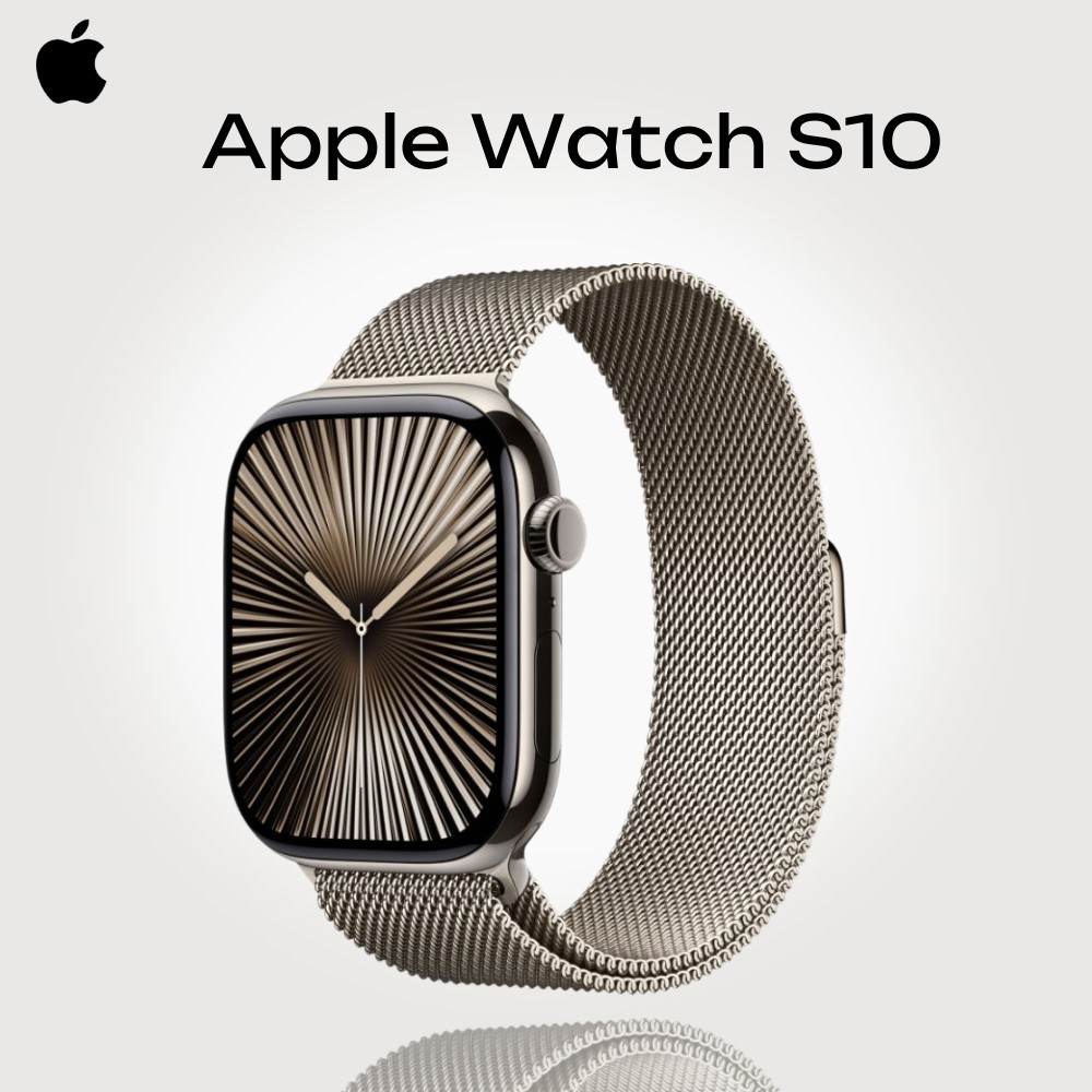 Apple Watch Series 10 | 42 мм | Корпус из титана цвета Natural, браслет Milanese цвета Natural
